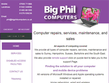 Tablet Screenshot of bigphilcomputers.co.uk